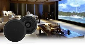 2 Rockville HC55-16 Black 5.25" 300 Watt In-Ceiling Home Theater Speakers 16 Ohm - Picture 1 of 9