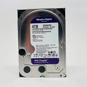 WD Purple 4TB WD40PURZ HDD 3.5" SATA 6Gb/s 5400RPM Surveillance Hard Drive 256MB - Afbeelding 1 van 6