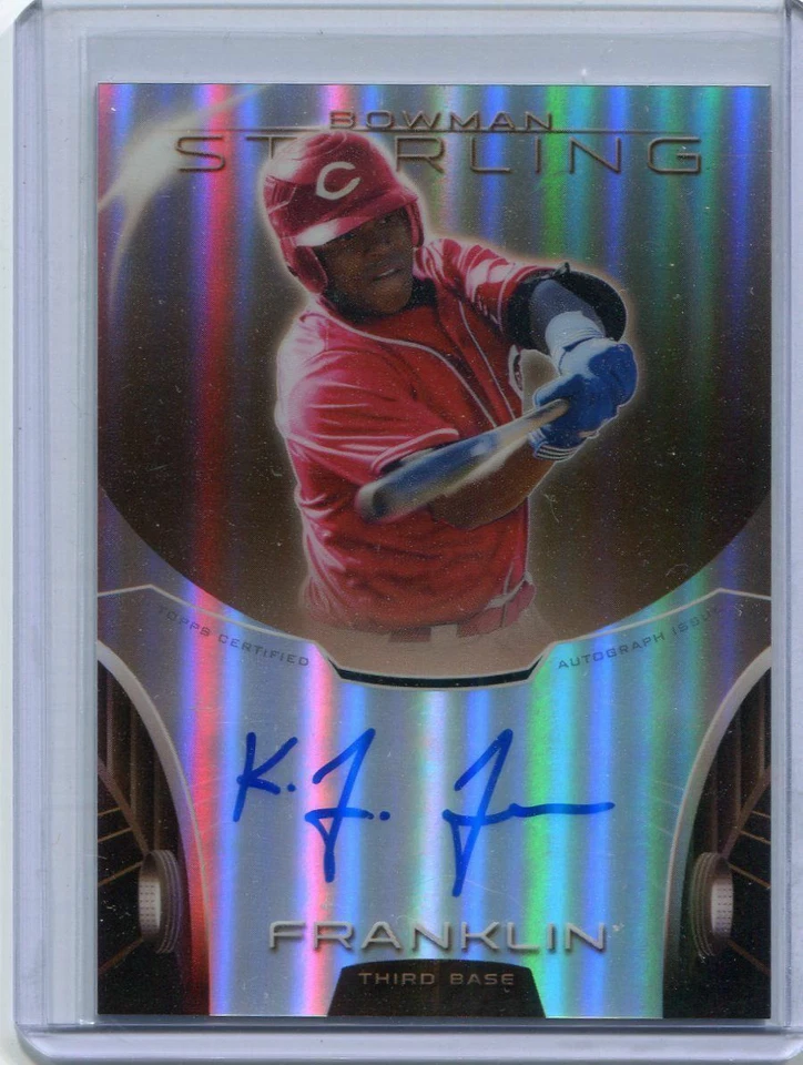 2013 Bowman Sterling Prospects Orange Refractor Kevin Franklin Auto 2/75 - Image 1 of 1
