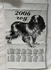 Tapestry Wall Calendar Scroll 2006 Year Of The Dog Spaniel Zodiac Horoscope New