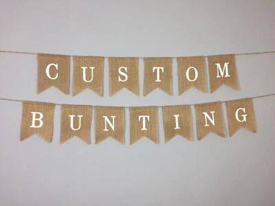 BANDERÍN PERSONALIZADO.LETRAS ARPILLERA, BLANCAS O DORADAS.LETRAS GRANDES. Foto 1 de 4