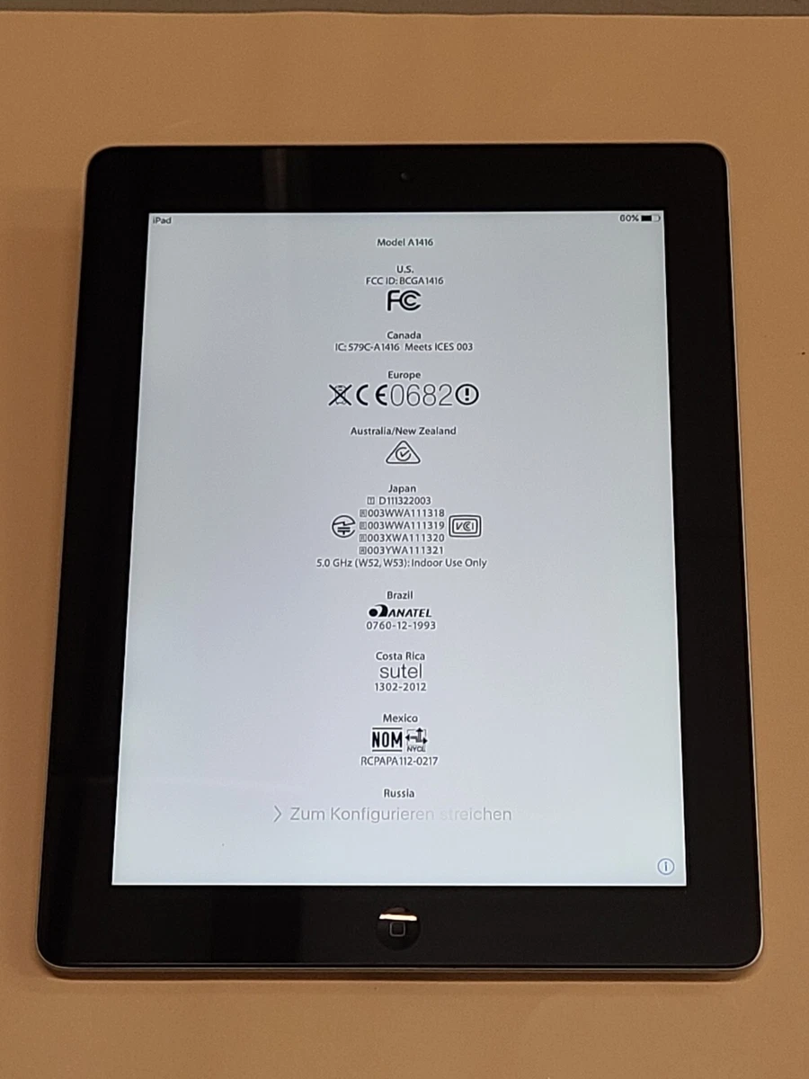 Apple iPad Wi-Fi 64GB A1416 タブレット Apple iPad Model A1416 3rd Generation Black READ | eBay
