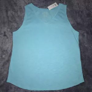 Canotta Chico's Infinite Aqua Andi scollo a V cotone/modal Chico's taglia 3 ~ $29 - Foto 1 di 6