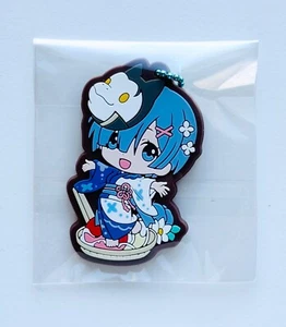 Re:Zero Rem Correa de Goma Llavero Dije Anime Japón Auténtico - Imagen 1 de 3