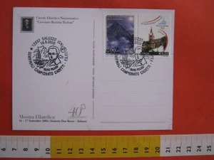 A.15 ITALIA ANNULLO CANCEL 2006 SALUZZO CUNEO SILVIO PELLICO MONVISO CAMPANILE - Picture 1 of 3