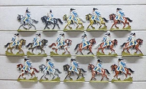 16 Zinnfiguren Preussen 1750 Husaren Kavallerie 7jähriger Krieg bemalt 30mm - Picture 1 of 1