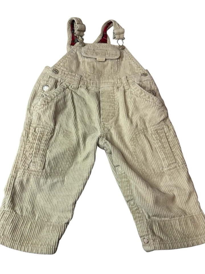 Mono de pana 6-9M para niños beige tostado 100 % algodón Foto 1 de 4