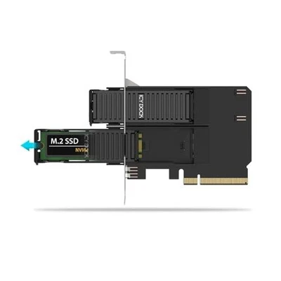 Icy Dock MB312M4P-B EXPRESSSLOT CORE MB312M4P-B REMOVABLE DUAL M.2 NVME SSD TO P - Image 1 of 2