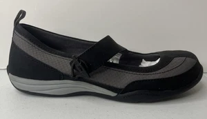 Zapato Trekker Lands End Mujer 7 D Ancho Mary Jane Fácil de Encargar Gris Botón Plano NUEVO - Imagen 1 de 14