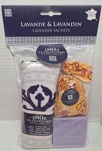 Le Chatelard 1802 Scents of Provence Lavender Sachet & Soap w/Tea Dish Towel Set - Picture 1 of 3