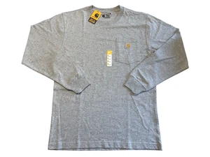 Carhartt Loose Fit Heavyweight Long-Sleeve Pocket T-Shirt Men's Small Gray NWT - Picture 1 of 5