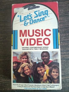 Rare Let's Sing and Dance Music Video 1987 VHS Original Contemporary Songs - Imagen 1 de 3
