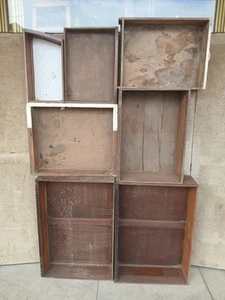 Joblot Of Antique Victorian Drawers Shelving Display Shelves - Picture 1 of 11