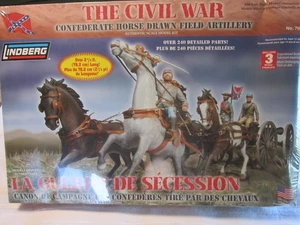 LINDBERG THE CIVIL WAR CONFEDERATE HORSE DRAWN FIELD ARTILLERY MODEL KIT 2007 - Picture 1 of 5