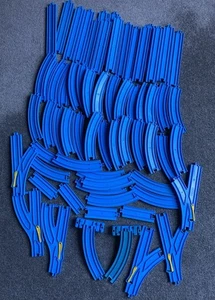 Tomy Trackmaster Thomas The Tank Engine Blue Track Job Lot 65 Piece Set 2 - Picture 1 of 16