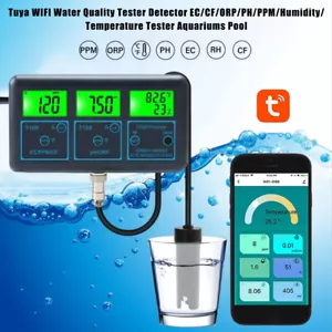 7in1 Smart Monitor Aquarium WIFI Pool Wasserqualitätsmesser PH ORP EC PPM Tester - Picture 1 of 15