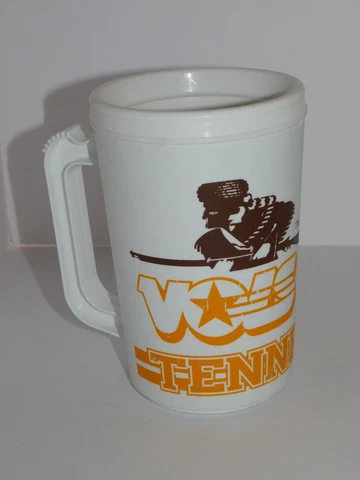 Tennessee Vols Davey Crockett Cup Volunteer Football Vintage Travel Mug Man Cave Cover