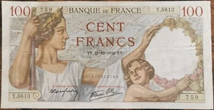 Billet 100 francs SULLY 21 = 12 = 1939  FRANCE  Y.5613 - Foto 1 di 2