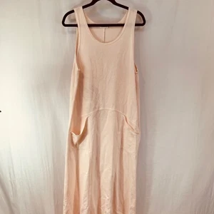 Cotton Studio women’s Dress.  Sz S   100% cotton long sleeveless dress. Lt.Pink - Picture 1 of 6