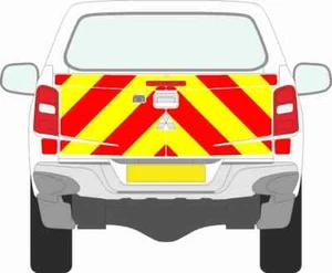 MITSUBISHI L200 2015-2019 PRISMATIC CHEVRON KIT CHAPTER 8 REFLECTIVE - Picture 1 of 2
