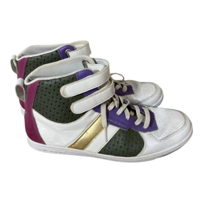 CREATIVE RECREATION Purple White Gold Leather ATHLETIC Shoes W DICOCO 8.5 L  - Image 1 of 4