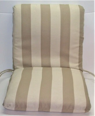 Waterproof® Outdoor Club Chair Cushion ~ Dashboard Linen ~ 22 x 43 x 3.5 NEW - Image 1 of 3