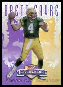 1998 Donruss Crusade PURPLE Prizm Brett Favre 43/100 Packers #1 C01
