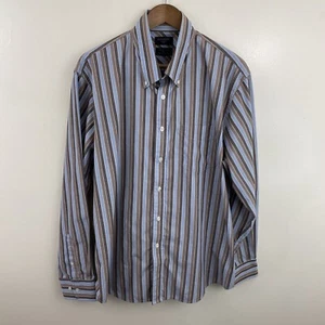DOCKERS Stain Defender Shirt Mens XL Multicolor Striped Long Sleeve Button Down - Picture 1 of 13