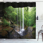 Waterfall in Rainforest Northern Alabama Nature Eco Decor Shower Curtain Set
