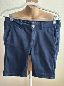 American Eagle Outfitters Bermuda Shorts, Super Stretch, Navy, Size 4 - Picture 1 of 3