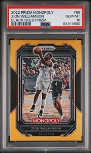 2022-23 Prizm Monopoly ZION WILLIAMSON Black Gold #2/5 PSA 10 FAST FREE SHIPPING - Picture 1 of 2