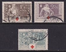FINLAND 1934 Red Cross Fund set of 3 SG 299-301 Used (CV £11)