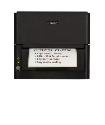 Citizen CT-E300 4”, 203 dpi, 8 ips Thermal Barcode Label Printer CL-E300XUBNNA - Image 1 of 4