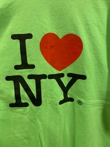 I Love NY New York City NYC EE. UU. Corazón Gráfico Camiseta Hombre Verde Grande - Imagen 1 de 4