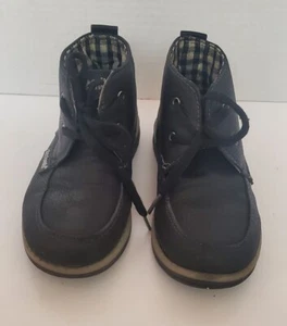 Akademiks Black Boots Size 10 Boys Plaid inside - Picture 1 of 7