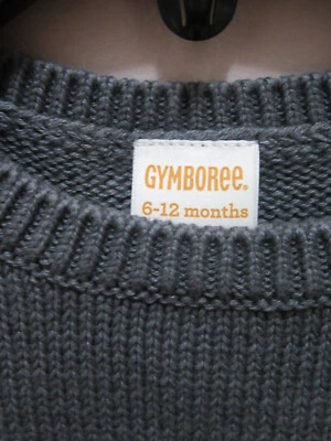 GYMBOREE GIRLS SWEATER DRESS 100% COTTON POLAR BEAR GRAY SIZE 6-12 MONTHS - Image 1 of 3