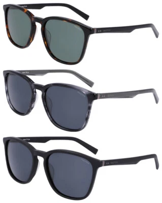 Nautica 男式偏光锁眼复古风格圆形太阳镜 - N6251S — 第 1/4 张图片