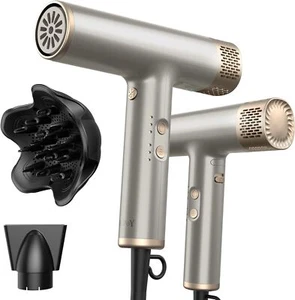 Professional Hair Dryer Diffuser Fast Drying Blow 110, 000 RPM High-Speed Silver - Picture 1 of 6
