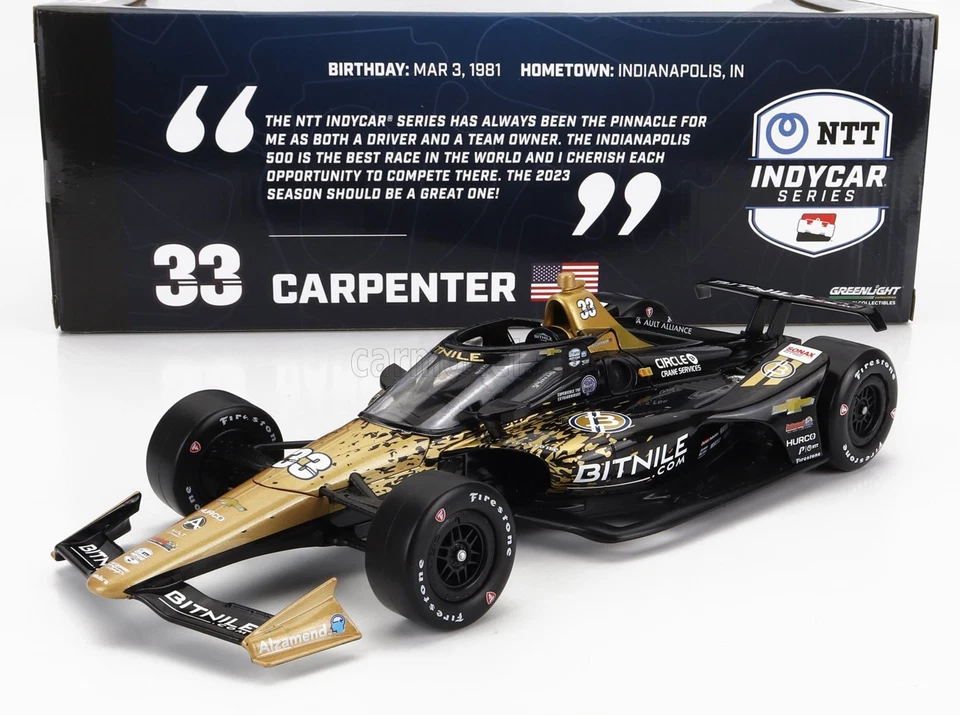 1/18 GREENLIGHT - CHEVROLET - TEAM ED CARPENTER RACING N 33 INDIANAPOLIS 11216 - Immagine 1 di 1
