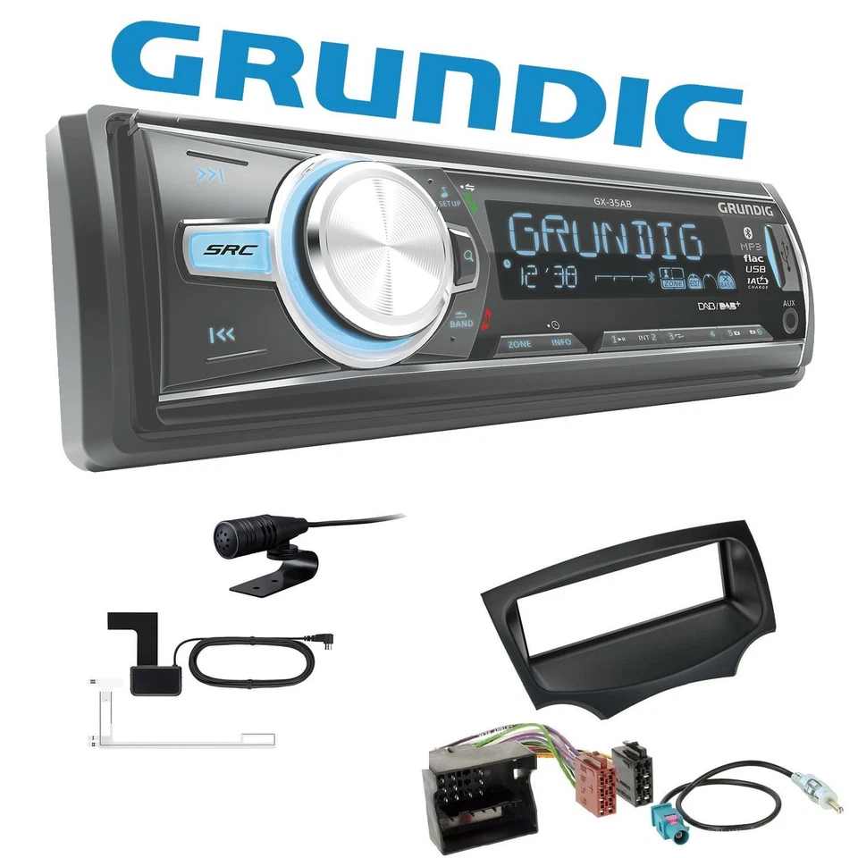 Autoradio Grundig für Ford KA ab 2008 schwarz Bluetooth DAB USB AUX