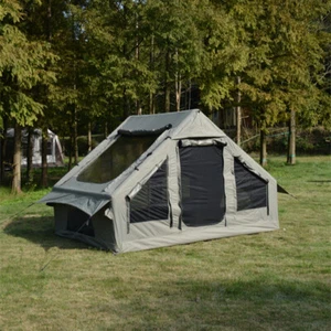 4-6Pax Aufblasbares Campingzelt Glampingzelt Wasserdicht Winddicht Tragbar Haus - Bild 1 von 23
