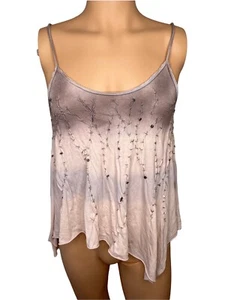ALL SAINTS X Spine Vest Size 10 Pink Grey TShirt Festival Tee Boho Bohemian - Picture 1 of 8