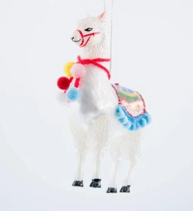 Kurt Adler Noble Gems Sparkling Glass Llama Christmas Ornament - Picture 1 of 4