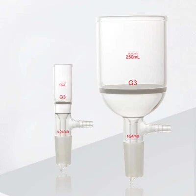 Beaker glassware funnel Laboratory Bottle Chemistry G3 filter Lab 30-500ml - Image 1 of 4