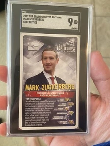 2019 Top Trumps Mark Zuckerberg Rookie Celebrities Limited Edition SGC 9 - Picture 1 of 1