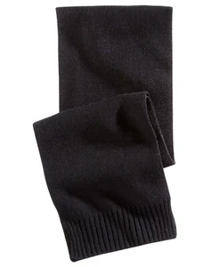 $95 Alfani Men`s Black Knit Ribbed Reversible Warm Winter Muffler Scarf One Size - Picture 1 of 1