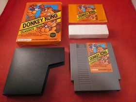 Donkey Kong Classics Nintendo NES 1988 COMPLETE w/ Box manual game WORKS! 