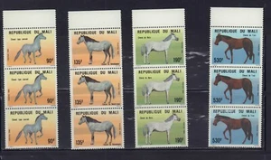 MALI 1985 CAVALLI STRISCIA X 3 SET 512-515 OTTIME CONDIZIONI MNH - Foto 1 di 1