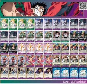 Mazo de líder de cartas Luffy verde púrpura de una pieza 50 piezas usado - Imagen 1 de 1