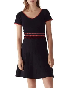 Sandro Paris Enrick Knitted Dress IT38/M/AU8-10 navy preloved - Picture 1 of 18